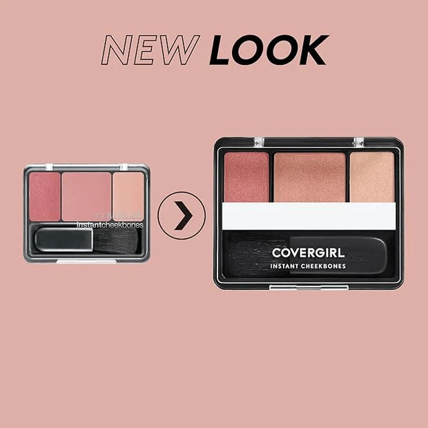 COVERGIRL Instant Cheekbones Contouring Blush Palette - Peach Perfection, Lightweight, Blendable, Natural Radiance, Sweeps...