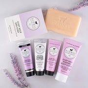 Dionis Goat Milk Skincare Lavender Blossom 6 Pc Self Care Essentials Travel Set - Bar Soap, Shave Butter, Hand Cream, Body...
