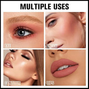 Matte Blush Cream Quads Makeup Palette, Blushes for Older Women Lip and Cheek Dual Blush Palette, Natural Lasting Pinkish ...