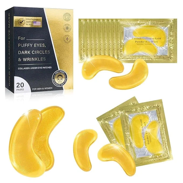 Under Eye Patches for Puffy Eyes and Dark Circles, 20 Pairs Eye Mask with Hyaluronic Acid & Collagen, Anti Wrinkle Patches...