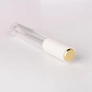 COSIDEA 10pcs Empty Round 4ml 0.13oz lip gloss tubes with soft silicon tip wand Gold white lid Lipgloss tube containers fo...
