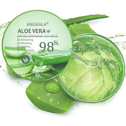 Organic Aloe Vera Gel for Face Made within 12 Hours of Harvest, 98% Pure Aloe Vera Gel for Skin, Scalp, & Hair, Soothing A...