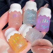 5 Colors Shimmer Lip Gloss Set Hydrating Lip Glow Oil Cute Hydrating Tinted Lip Transparent Balm Set - Product Image