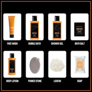Body & Earth Gift Baskets for Men Bath Set Citrus Scented Bath and Body Gift Set with Body Lotion, Face Wash, Shower Gel, ...