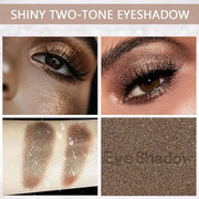 Double color eye shadow, Eyeshadows Creamy, high pigment eye makeup palette, matte shimmer metal eye shadow powder, Blenda...