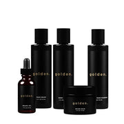 Golden Grooming Co. Everyday Grooming Bundle for Textured Hair & Melanin-Rich Skin | Essential Beard & Skincare Kit with B...