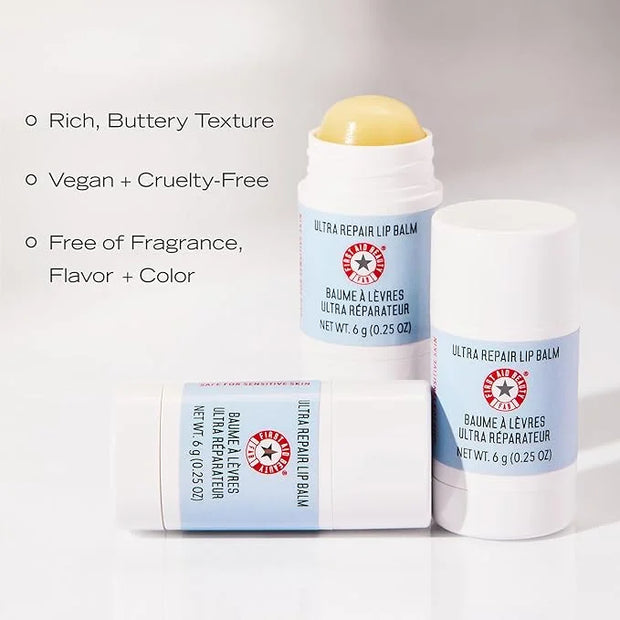 First Aid Beauty - Ultra Repair Lip Balm, Instant Hydration and Moisture for Soft, Supple & Plump Lips, Concentrated Formu...