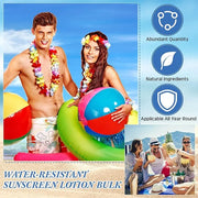 6 Pcs Halloween Gifts Travel Size Sunscreen Spf 30 Mini Sunscreen Lotion 1oz Travel Water Resistant Sunscreen Lotion for H...