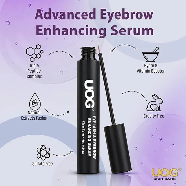 UOG Eyebrow Enhancing Serum Complex - Premium Formulated Allergy-Free Brow Conditioner for Thicker, Fuller, Stronger Brows...