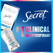 Secret Clinical Strength Antiperspirant Deodorant for Women, 3X Stress Protection, 72hr Sweat & Odor Protection, PH Balanc...
