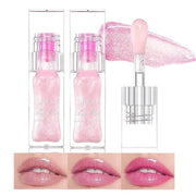 2PCS Color Changing Moisturizing Lip Glow Oil，Long Lasting Lip Glow Oil Non-sticky Warm Change Glitter Lip Tint， Tinted fo...