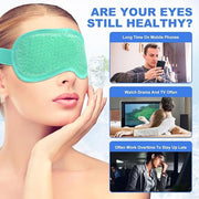 candyfouse 2Pack Cold Cooling Eye Mask, Reusable Hot Colder Therapy Gel Bead with Plush Backing for Puffiness Migraine Str...