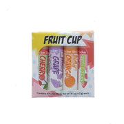 Rinse Bath & Body Fruit Cup Lip Balm Set - Handmade Natural Flavored Lip Balm | Cherry, Grape, Orange & Strawberry | Moist...