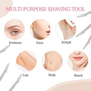 40pcs Eyebrow Razor for Women, Face Shaver Kit Dermaplaning Tool for Peach Fuzz Removal, Stainless Steel Blades with Prote...