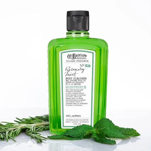 C.O. Bigelow Rosemary Mint Body Cleanser, Village Perfumer Moisturizing Body Wash for Men and Women with Aloe Vera, Sodium...