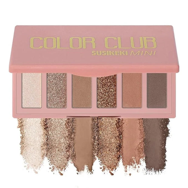 6 Colors Mini Naked Eyeshadow Makeup Palette Caramel & Bronzed Neutral Tone Eye Shadow Matte & Shimmer Nude Make Up Pallet...
