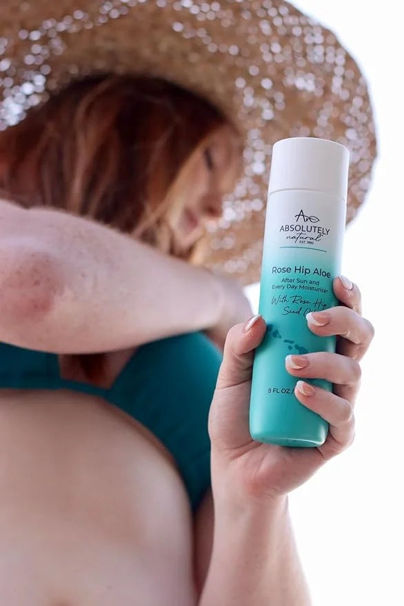 After Sun Lotion & Moisturizer with Aloe Vera, Rose Hip Oils, & Vitamin E | Helps Prevent Anti-Aging & Sunburn Relief - 8 ...
