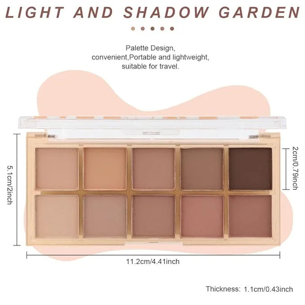 evpct 10 Colors Matte Nude Eye Shadow Palette Makeup for Older Women, Nude Brown Pink Cocoa Taupe Mauve Neutral Matte Crea...