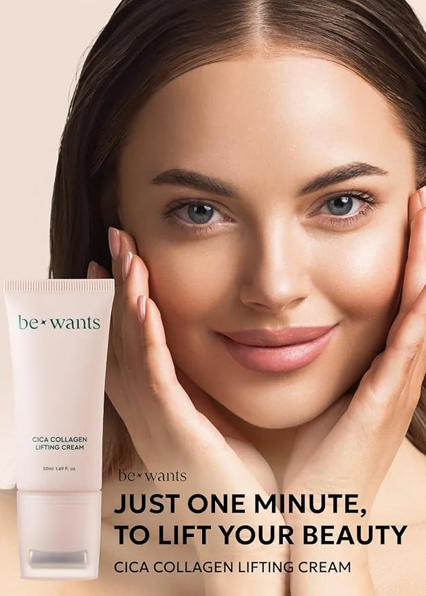 [K-Beauty] Bewants Cica Collagen Lifting Cream(1.7 fl oz) and Phyto Collagen Roll-On Eye Cream - Product Image