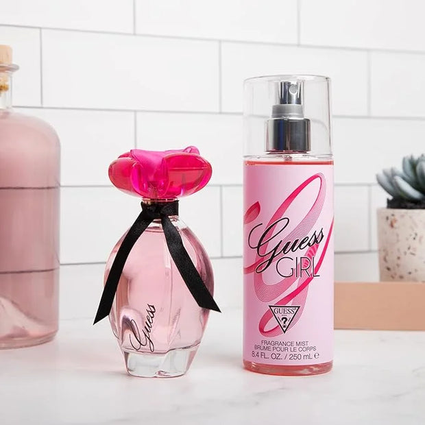 Guess Girl Eau de Toilette 3 Piece Gift Set - Perfume Spray 3.4 Fl. Oz., Travel Spray 0.5 Fl. Oz., & Body Lotion 6.7 Fl. O...