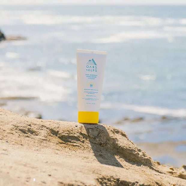 Oars + Alps Mineral SPF 50 Sunscreen Body Lotion, Infused with Hyaluronic Acid, Shea Butter, and Coconut Oil, Water and Sw...