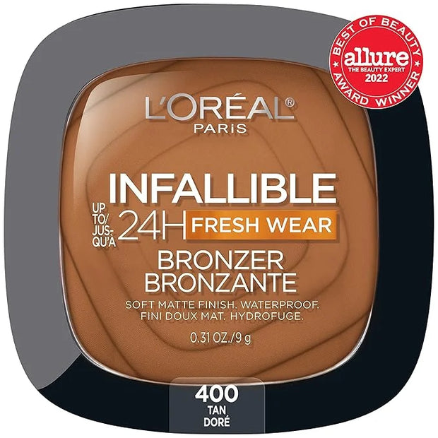 L'Oreal Paris Infallible Up to 24H Fresh Wear Soft Matte Longwear Bronzer. Waterproof, heatproof, Transfer, humidity and s...