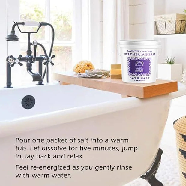 One With Nature 100% Pure Dead Sea Salt, 5Lb - Fine Bath Salts for Soaking, Body Exfoliator, Acne Treatment, 21 Essential ...