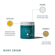 Face Moisturizer, Night Cream, Overnight Moisturizer (1.7 Ounce) - Anti Aging Nighttime Moisturizer, Creatine to Stimulate...