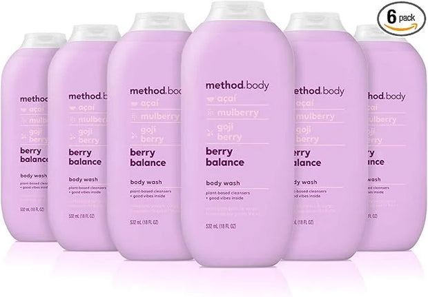 Method Body Wash, Berry Balance, Paraben and Phthalate Free, 18 oz (Pack of 6) - Product Image