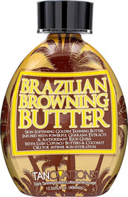 Ed Hardy Brazilian Browning Butter Dark Tanning Lotion - Skin Softening Golden Tanning Butter with Cupuacu Butters & Cocon...