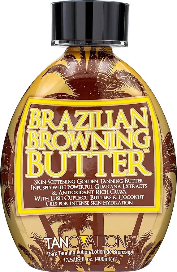 Ed Hardy Brazilian Browning Butter Dark Tanning Lotion - Skin Softening Golden Tanning Butter with Cupuacu Butters & Cocon...