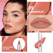 evpct Silky Smooth Lip Liner Pencil Retractable, Orange Red Lip Liner Creamy Long-Lasting Formula for Precision Contouring...