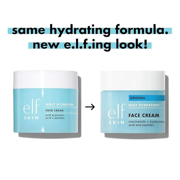 e.l.f. SKIN Holy Hydration! Face Cream, Moisturizer For Nourishing & Plumping Skin, Infused With Hyaluronic Acid, Vegan & ...