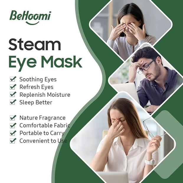 Steam Eye Mask, 10 Packs Heated Eye Mask, Self Heating Disposable SPA Warm Compress for Eyes Sleep Mask, Soothing Moist He...