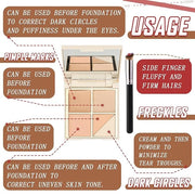 5 Colors Correcting Concealer Palette,Waterproof Long Lasting Cream