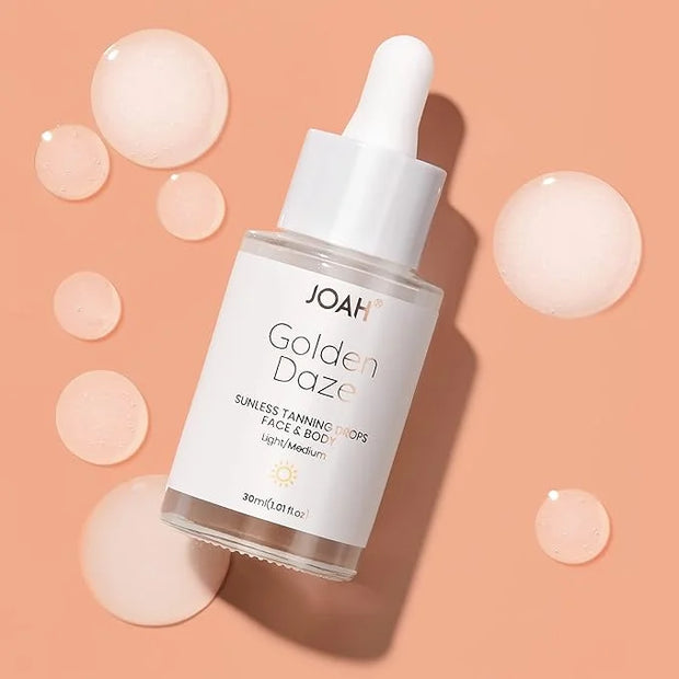 JOAH Self Tanner, Sun & Seoul Golden Daze Sunless Tanning Drops, Moisturizing Self Tanning for Face & Body, Vegan & Cruelt...