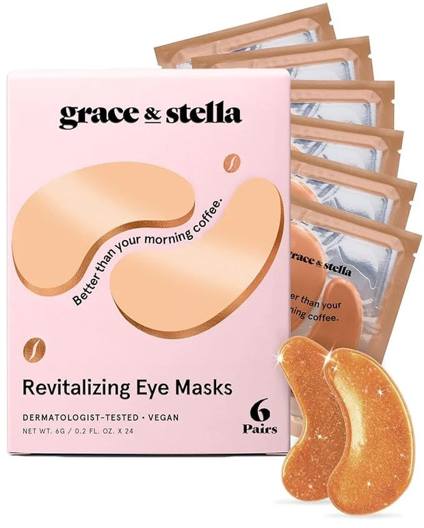 grace & stella Caffeine Under Eye Patches - Awakening Eye Patches for Puffy Eyes and Dark Circles - Under Eye Mask Patches...