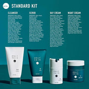 Standard Skin Care Kit, 4-Piece, Face Cleanser, Face Scrub, Day Cream & Night Moisturizer Gift Set, Back To School Gifts -...