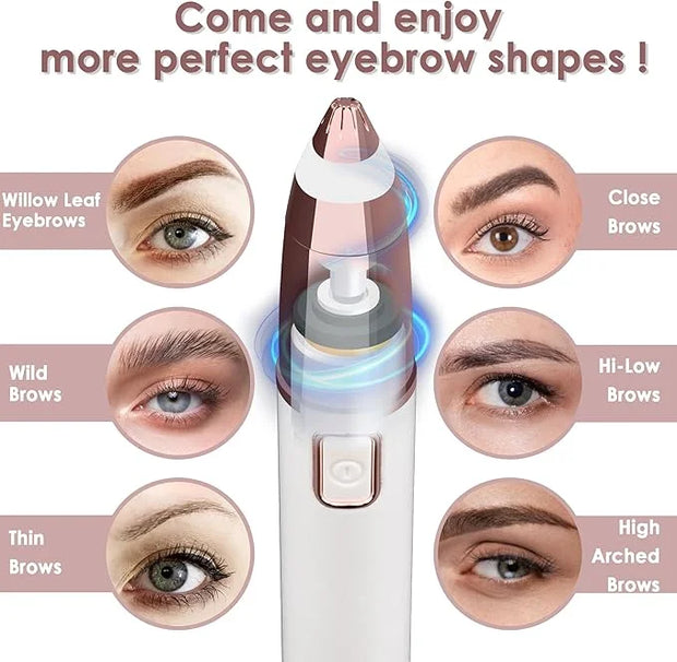 gurelax Eyebrow Trimmer for Women,Electric Eyebrow Hair Remover, Painless Brow Razor Shaper with LED Light, USB Rechargeab...