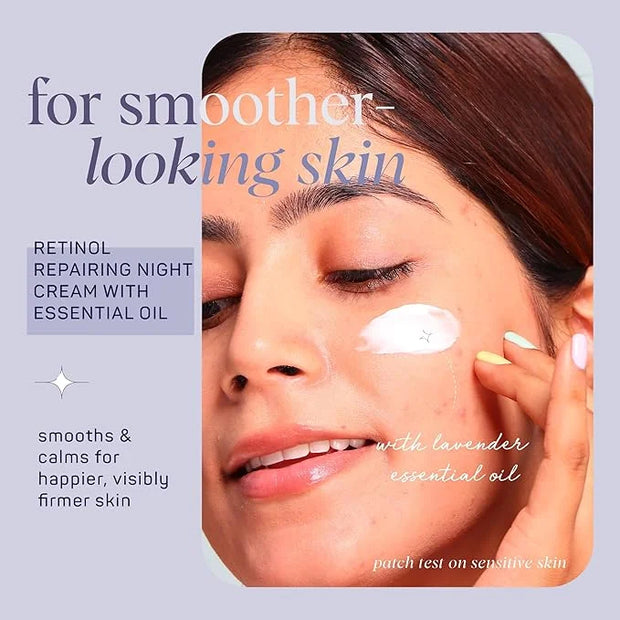 SpaLife Repairing Night Face Cream – For Fine Lines, Wrinkles, Dull Skin, Uneven Tone & Loss of Elasticity with Witch Haze...