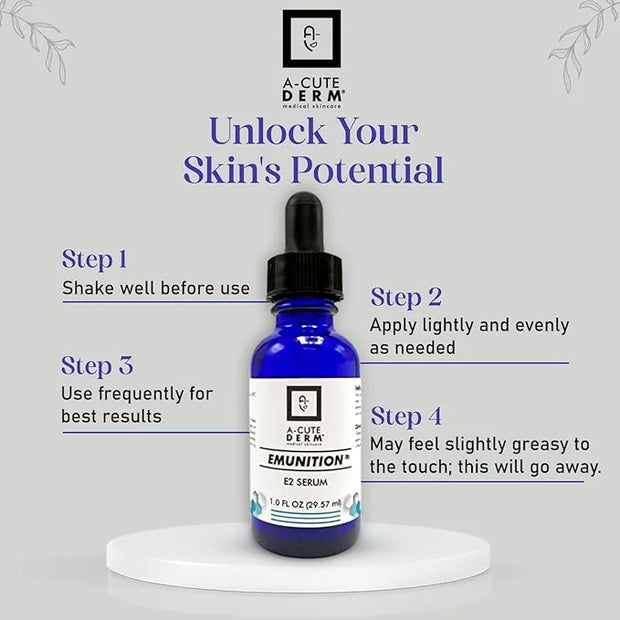 A-Cute Derm Emunition® E2 Serum Hydrator to Improve Loss Moisturizer Helps in Healing for Sensitive Skin (1 oz) - Product ...