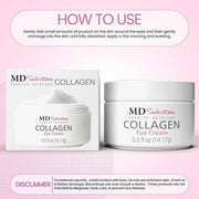 Collagen Eye Cream with Hyaluronic Acid, Under Eye Cream for Puffiness, Under Eye Bags, Hydrating Under Eye Cream, Eye Ski...