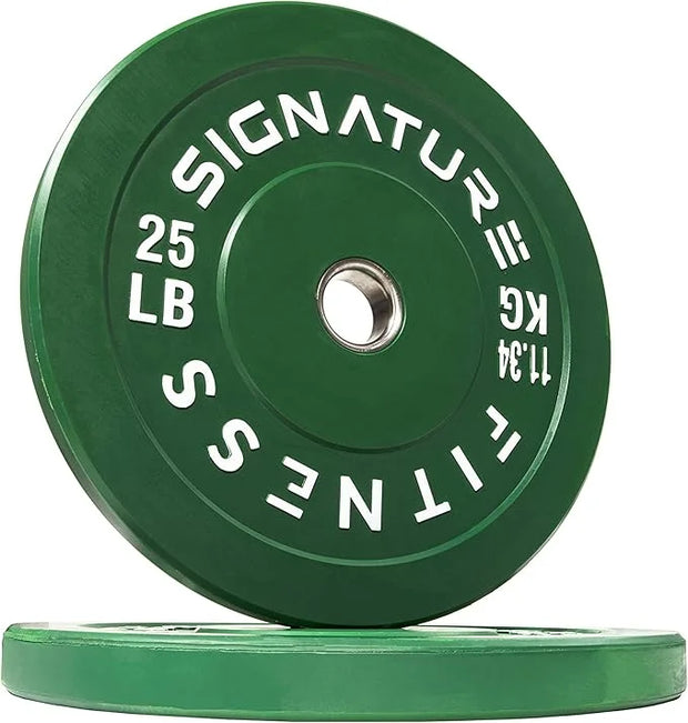 Signature Fitness 2" Olympic Bumper Plate Weight Plates 25LB Single, - Product Image