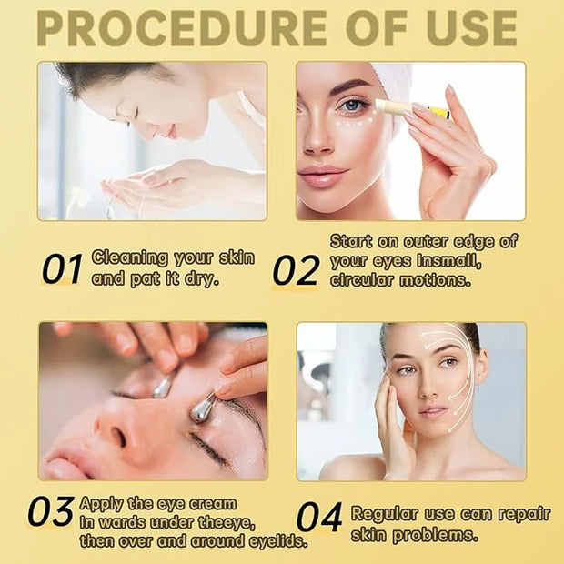 Anti Aging Eye Cream For Dark Circles, Advanced Snail Retinol Eye Stick, 1 PCS Under Eye Cream For Puffiness & Bags, Reduc...