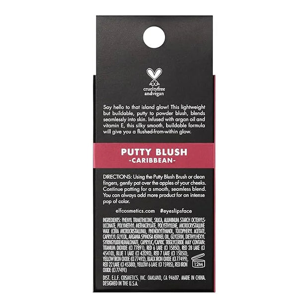 e.l.f. Putty Blush, Creamy & High-Pigment Formula For A Natural Glow, Delivers A Semi-Matte & Powder Finish, Vegan & Cruel...
