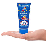 Sunscreen Moisturizing Face & Body Lotion (SPF 75) w/Aloe Vera for Cooling Sensation | LA BODIES | For Acne Prone Skin | Q...