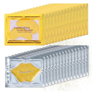 30 Pairs Lip Masks & Eye Mask, 24K Under Eye Masks and Collagen Crystal Gel Lip Mask, Under Eye Patches for Puffy Eyes, Da...