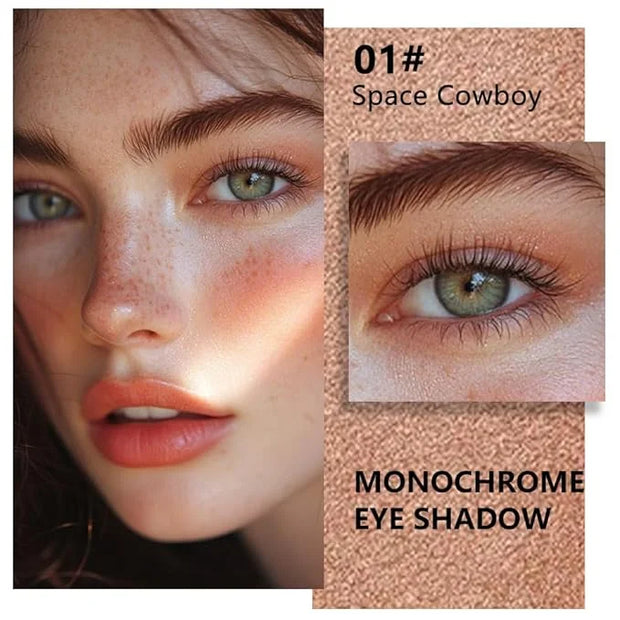 Kaely Pressed Single Eyeshadow Makeup, Champagne Gold Sparkle Highly Pigmented Monochrome Eye Shadow Palette, Waterproof N...
