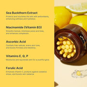 medicube Deep Vitamin C Golden Capsule Face Moisturizer - Liposome Capsules For Wrinkles, Skin Radiance - Transparent Gel ...