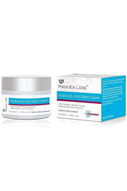 Hyaluronic Acid Night Cream for Face and Neck with Collagen, Manuka Honey, Plant Extracts & Vitamin E | Plant Based Formul...